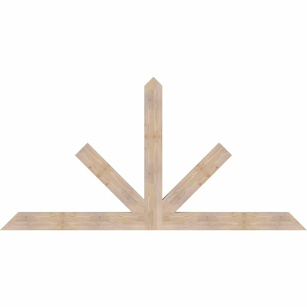 Ekena Millwork Saratoga Smooth Timber Gable Bracket, Douglas Fir, 96"W x 48"H x 3 1/2"D x 5 1/2"F, 12/12 Pitch GBW096X48X0406SAR00SDF - main